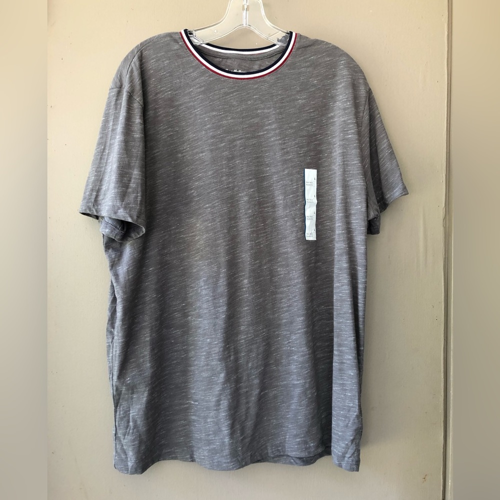 Grey Ringer T-Shirt Large